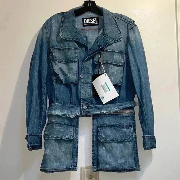 DIESEL Denim Jacket Removable Pockets - Picture 2 of 9